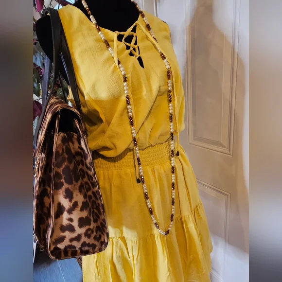 Sunny Yellow Tiered Mini Dress - Universal Thread Goods Co. (Size S) - Picture 10 of 13